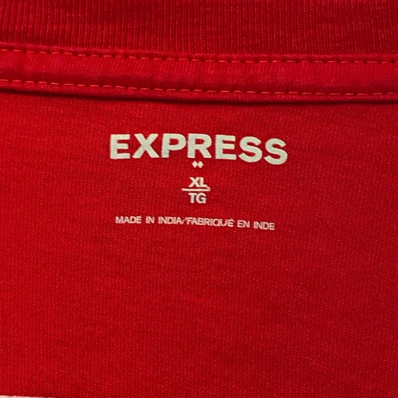 Express Men’s Red Short Sleeve T-Shirt - Picture 4 of 4
